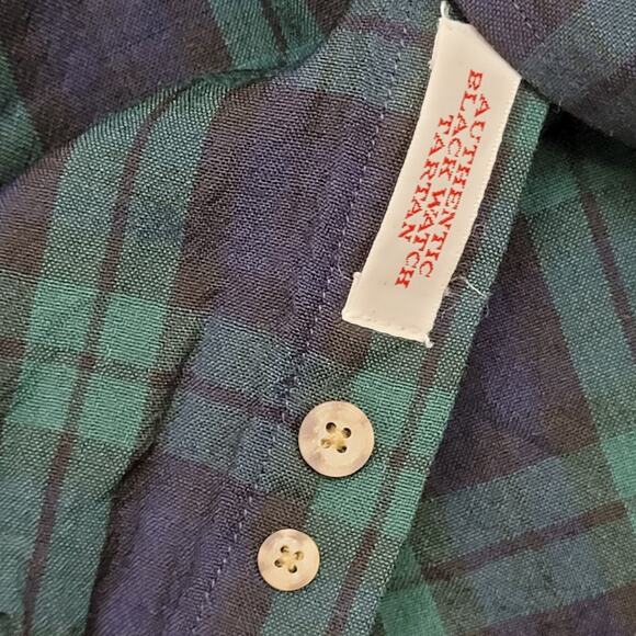 Vintage Pendleton Flannel Plaid Button Shirt Large 24x30 Blue Green - Picture 7 of 12